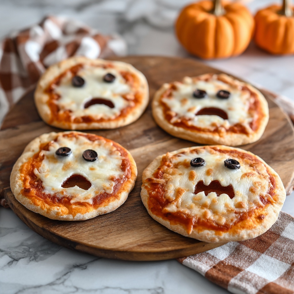 Easy Mini Halloween Pizzas Recipe - Recipe Image