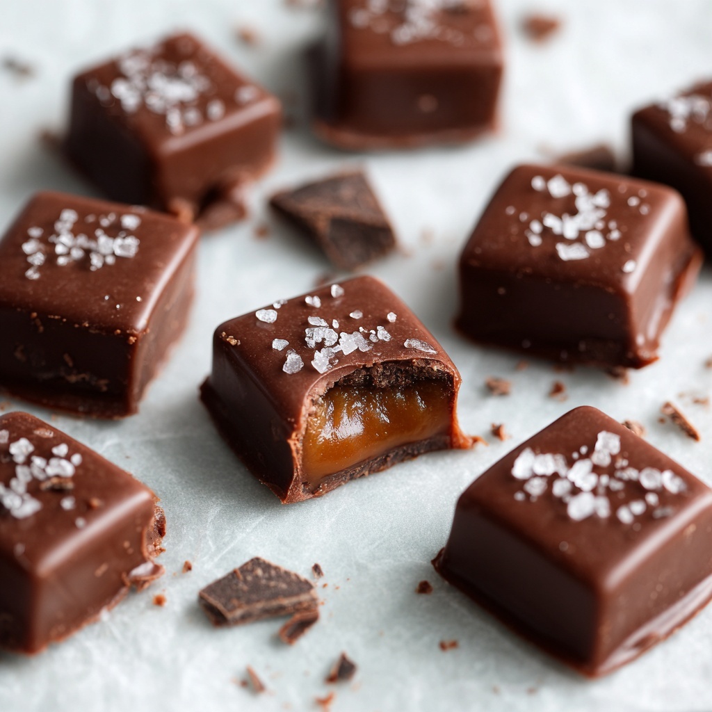 Homemade Chocolate Caramels Recipe - Recipe Image