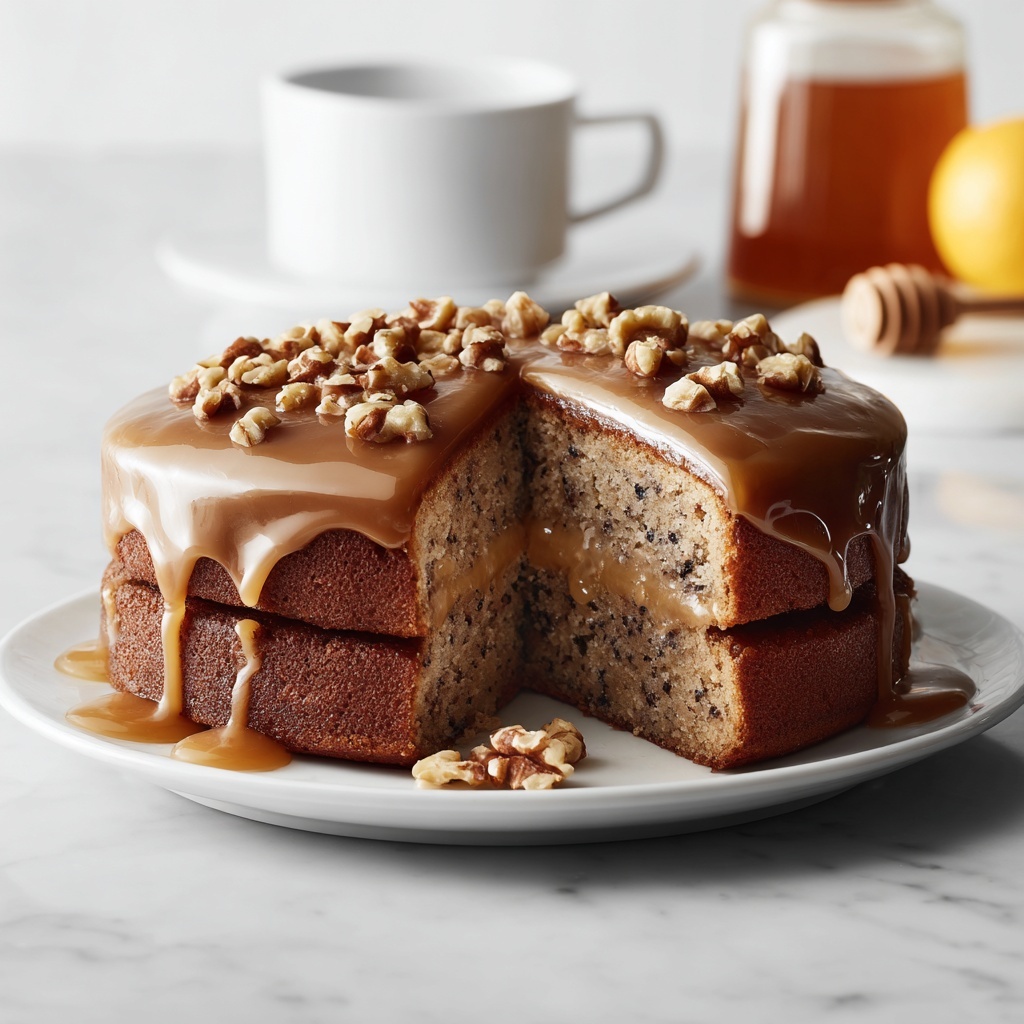 Date Walnut Cake with Orange Blossom Syrup Recipe - Recipe Image