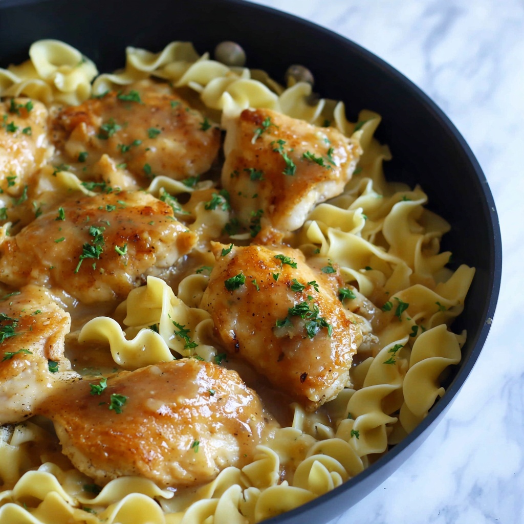 One-Pan Chicken with Buttered Noodles Recipe - Recipe Image