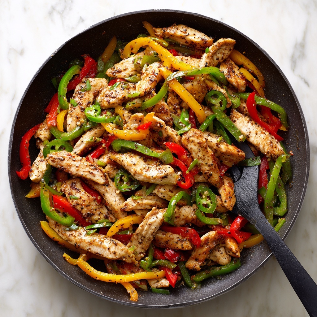 Skillet Chicken Fajitas with Creamy Jalapeño Verde Sauce Recipe - Recipe Image