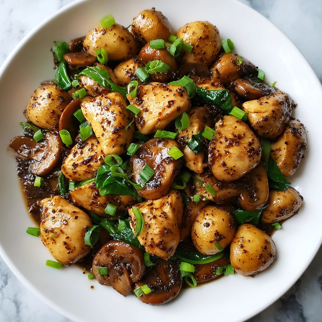 Black Pepper Chicken with Mushrooms Recipe: A Comforting Delight Recipe - Recipe Image