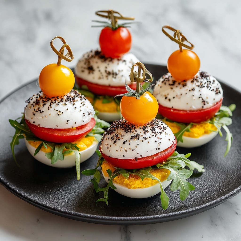 Devilled BLT Egg Sliders with Everything Bagel Seasoning Recipe - Recipe Image