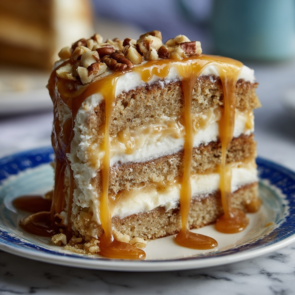 Creme Brulee Caramel Pecan Cake Recipe - Recipe Image