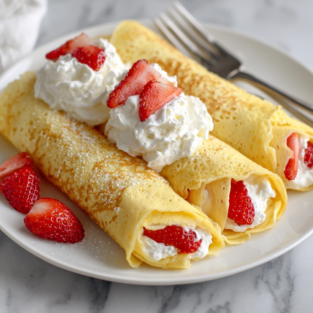 Strawberries and Cream Crepes Recipe - Recipe Image