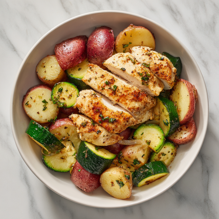 One Pan Brown Sugar Italian Chicken and Veggies Recipe