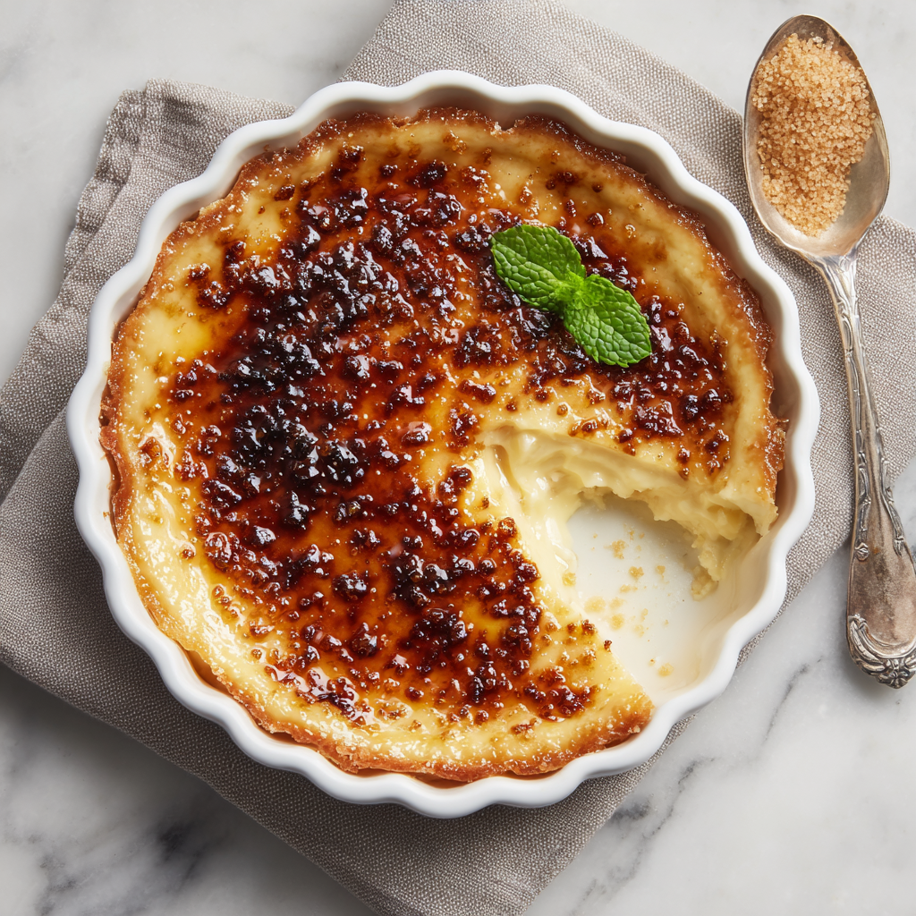 Authentic French Crème Brûlée Tart Recipe - Recipe Image