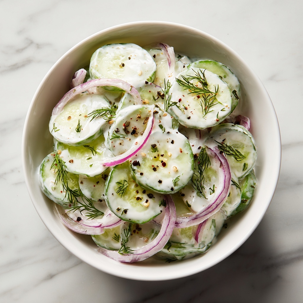 Creamy Cucumber Salad Recipe - Recipe Image