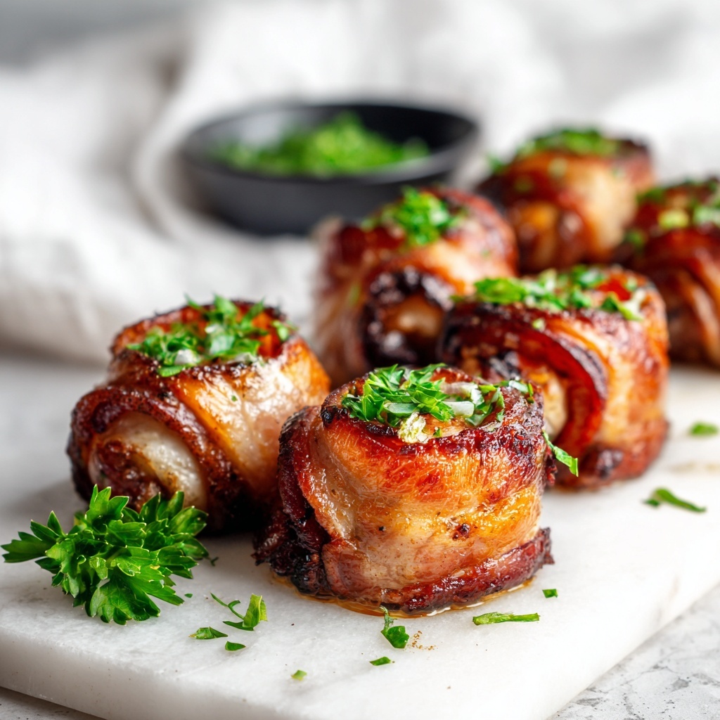 Air Fryer Armadillo Eggs with Bacon, Cream Cheese, and Honey BBQ Sauce Recipe - Recipe Image