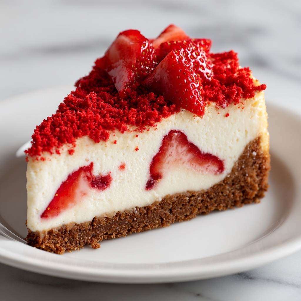 Strawberry Crunch Cheesecake Recipe - Recipe Image