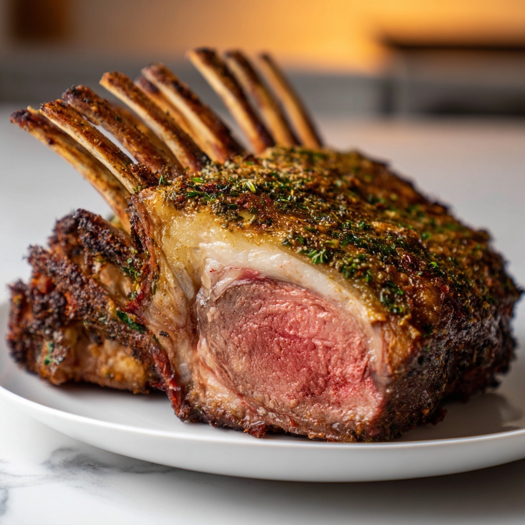 Herb Crusted Rack of Lamb: 7 Steps to Culinary Bliss Recipe - Recipe Image