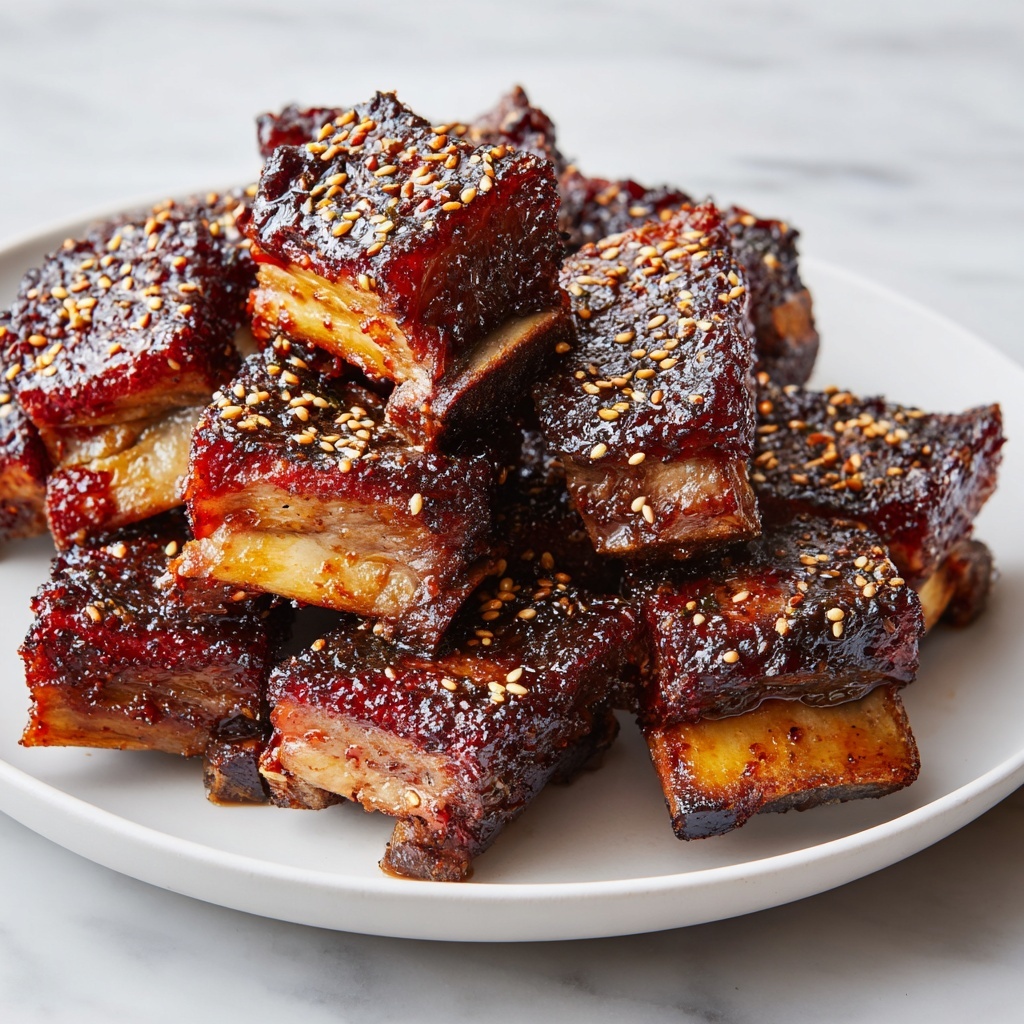 Sticky Honey Garlic Ribs Recipe - Recipe Image