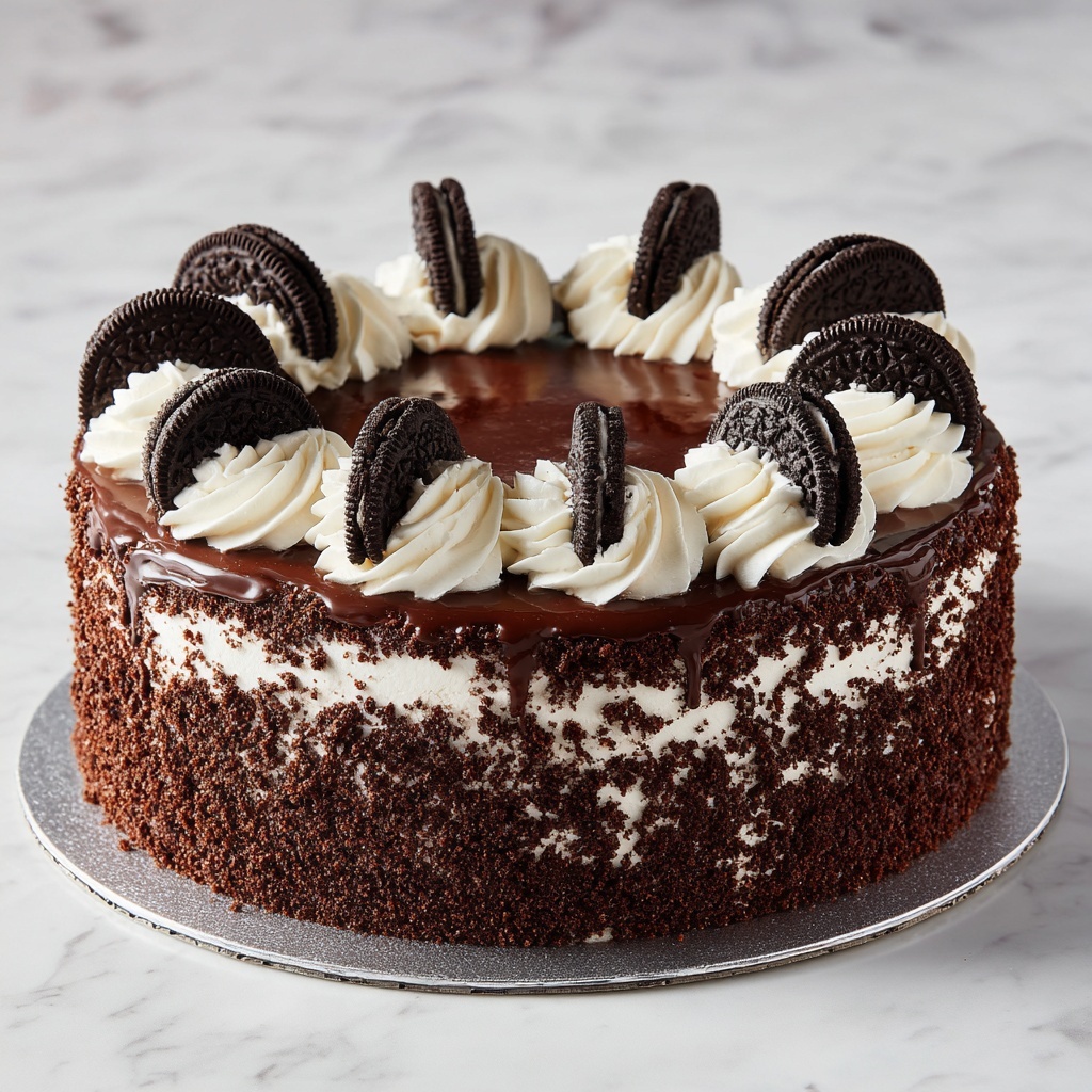 Oreo Ice Cream Sandwich Cake Recipe - Recipe Image