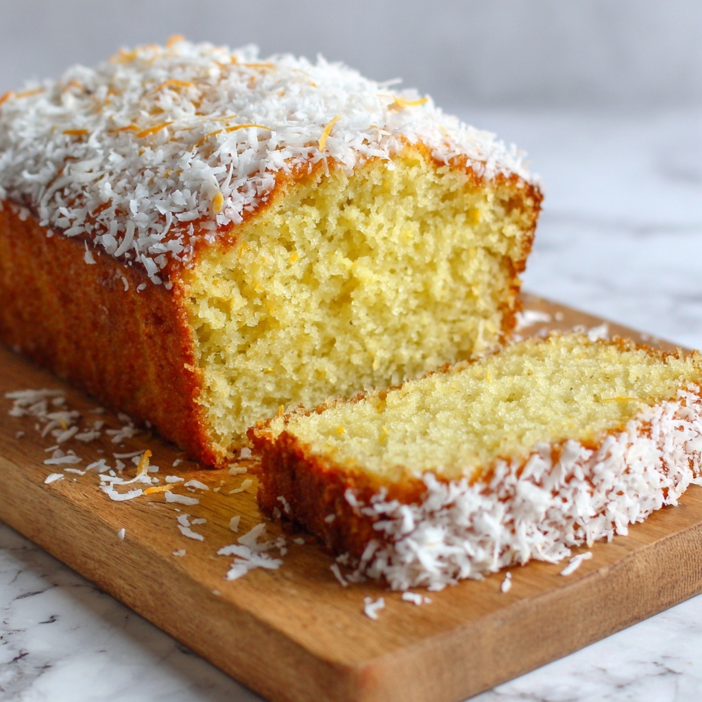 The Best & Easiest Coconut Loaf Cake Ever Recipe - Recipe Image