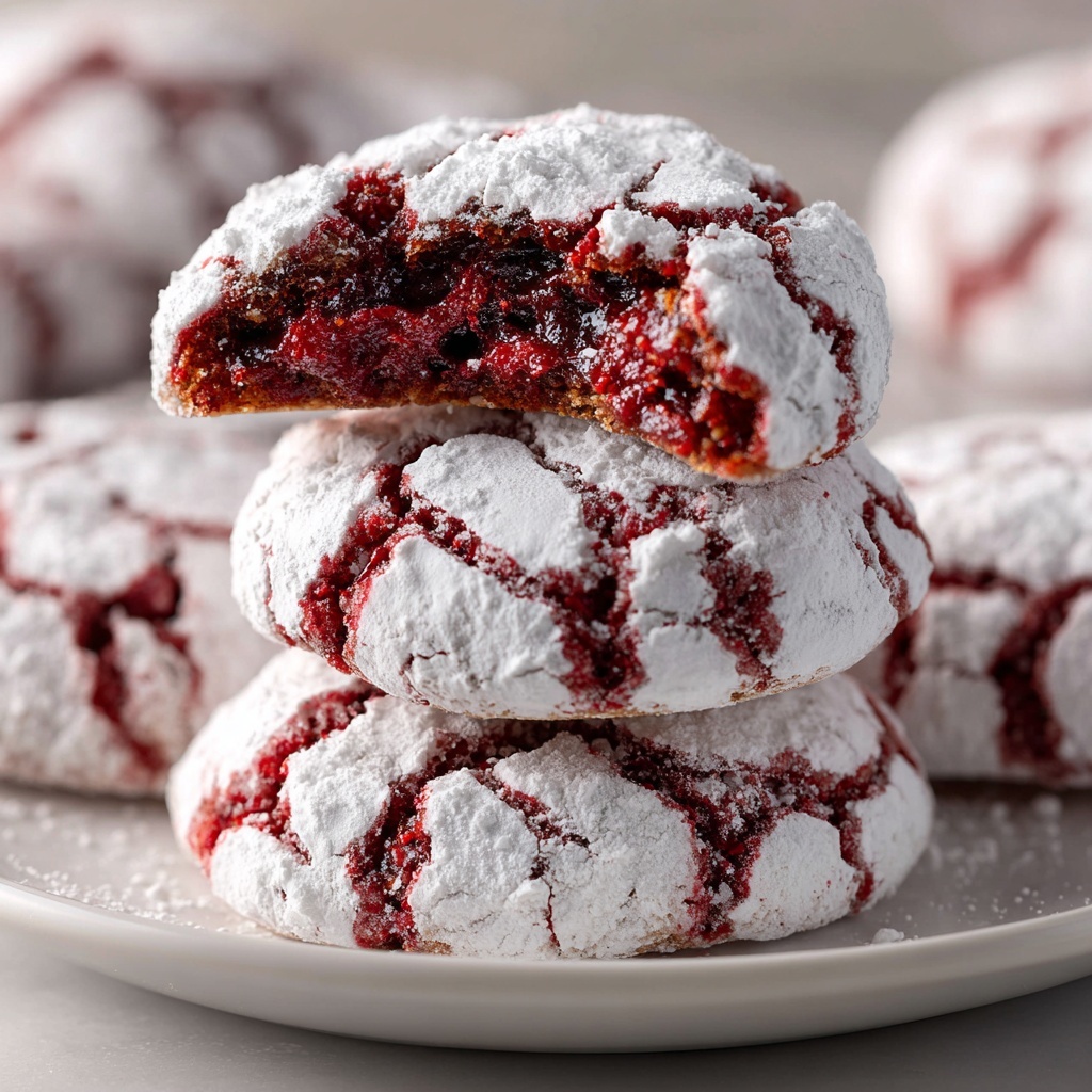 Red Velvet Crinkle Cookies Recipe - Recipe Image
