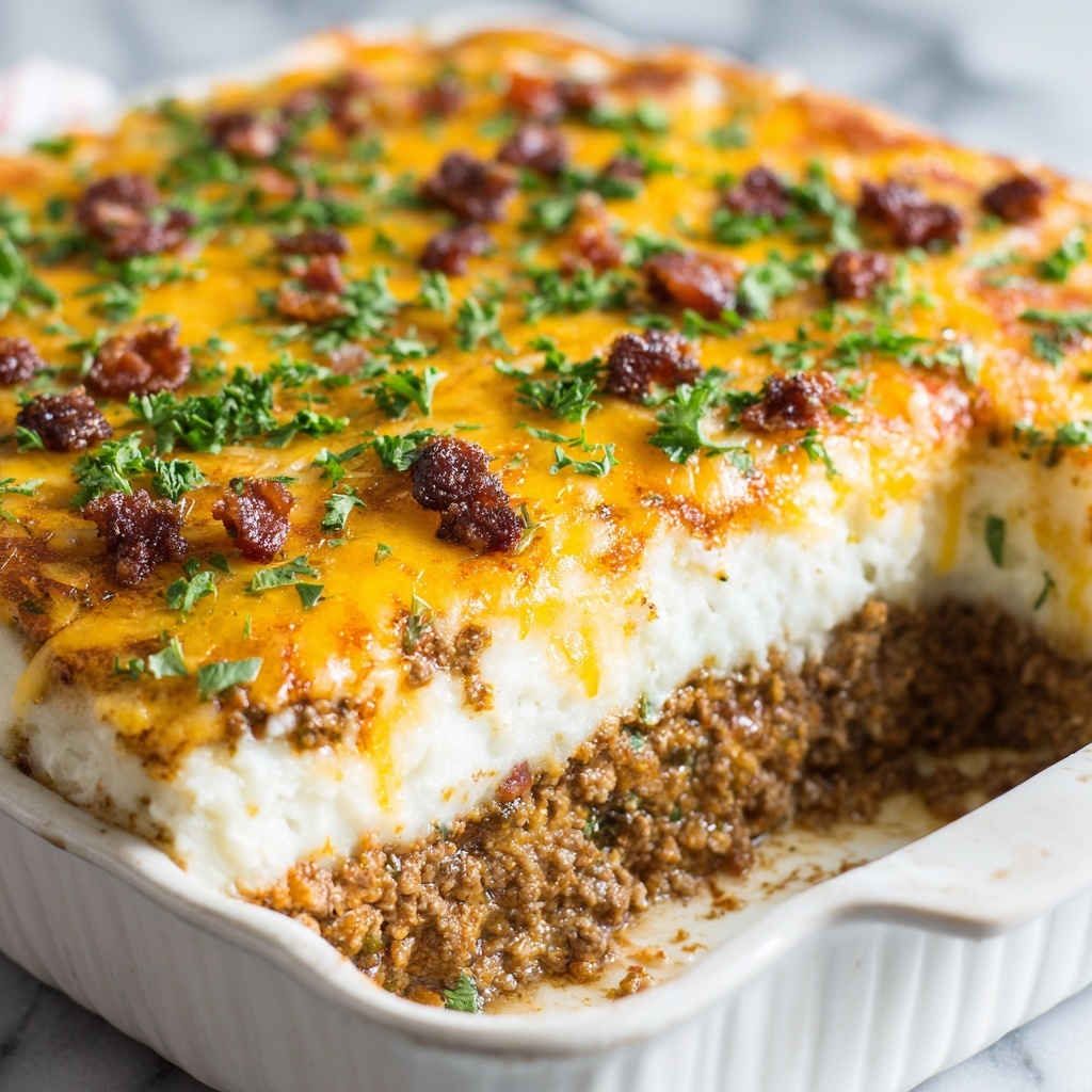 Mashed Potato Meatloaf Casserole Recipe - Recipe Image