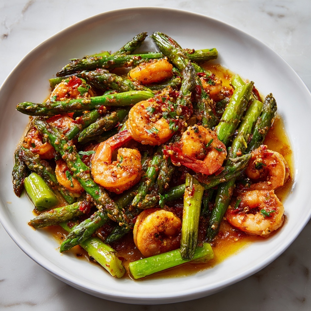 Easy Healthy Shrimp and Asparagus Stir Fry in 20 Minutes Recipe - Recipe Image