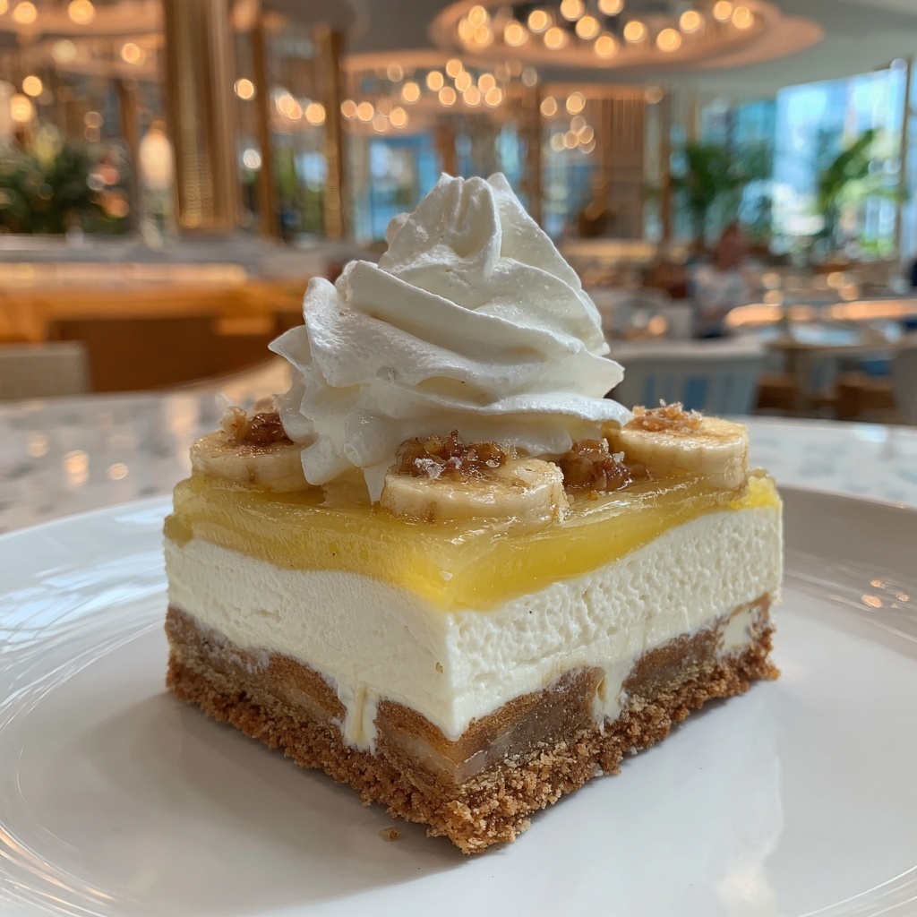 Delicious Banana Cream Cheesecake Bars Recipe - Recipe Image