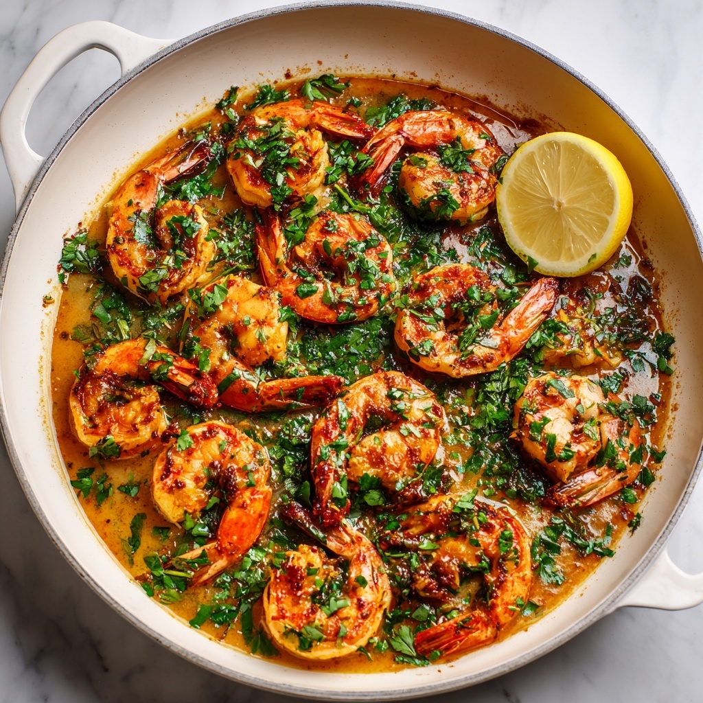 Garlic Butter Shrimp with Lemon, Herbs, and White Wine Recipe - Recipe Image