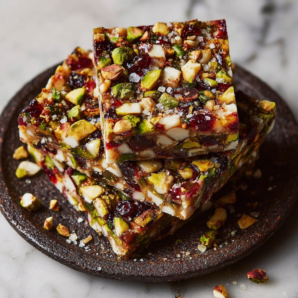 Nutritious Keto Pistachio Cranberry Energy Bars Recipe - Recipe Image