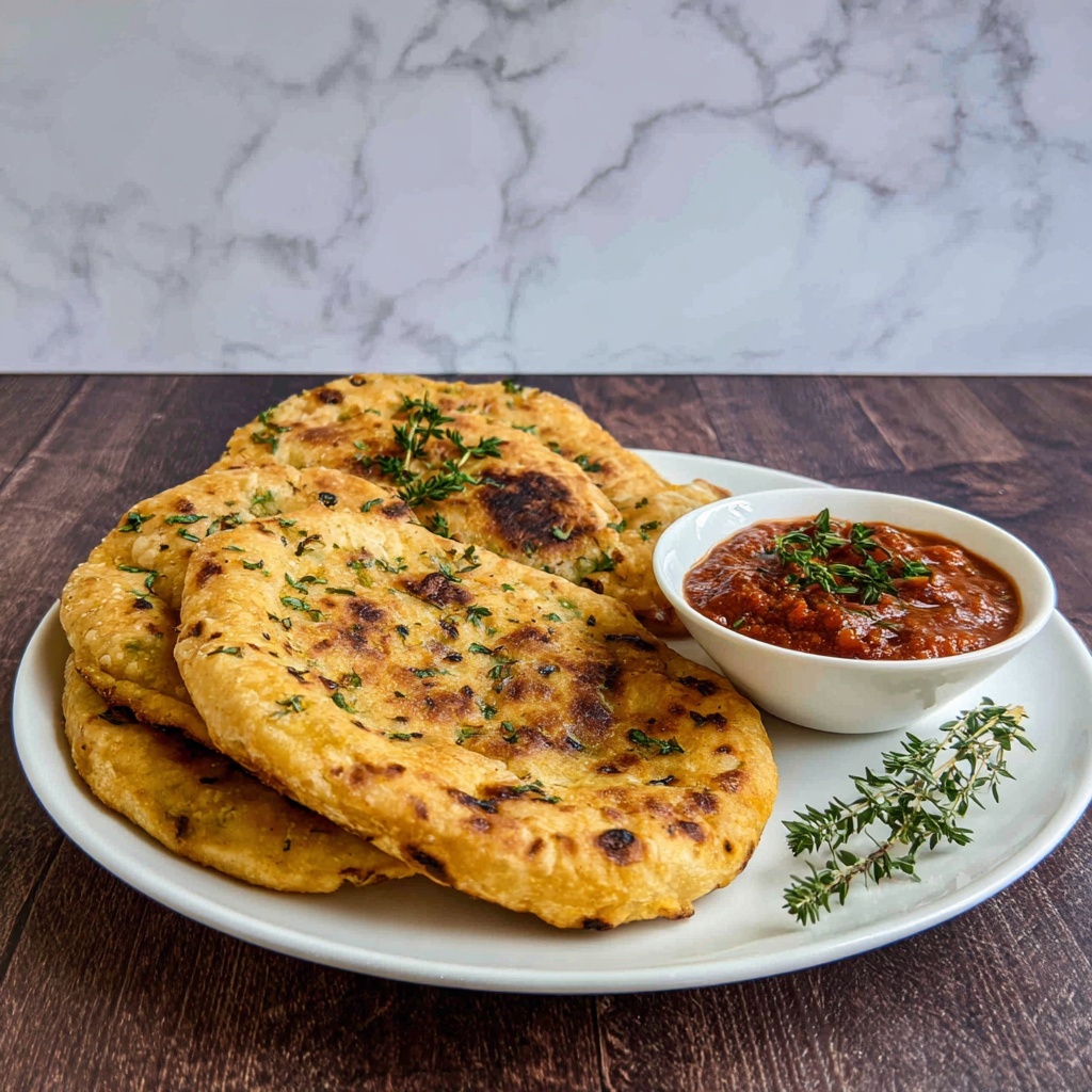 Indian Methi Paratha with Spicy Tomato Chutney Recipe - Recipe Image