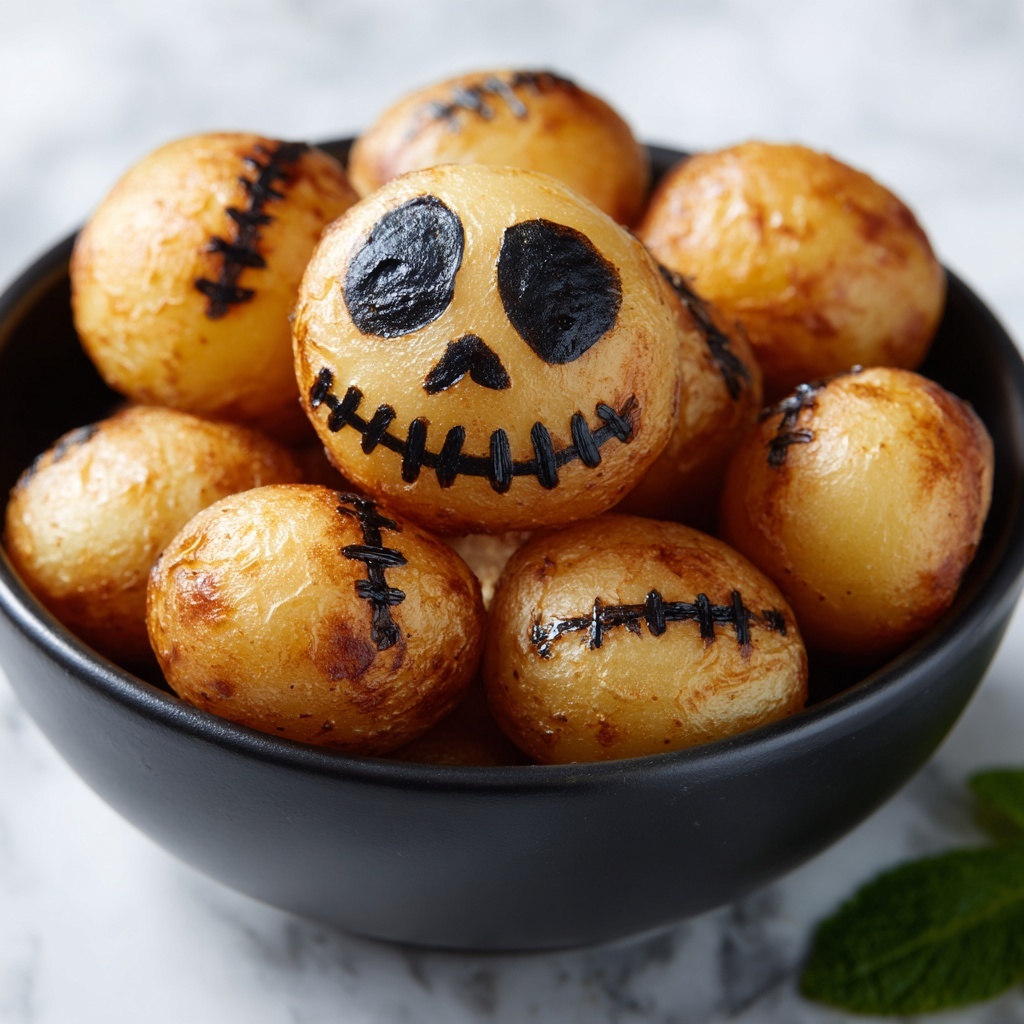 Spooky Skull Potatoes: Creamy Halloween Fun Recipe - Recipe Image