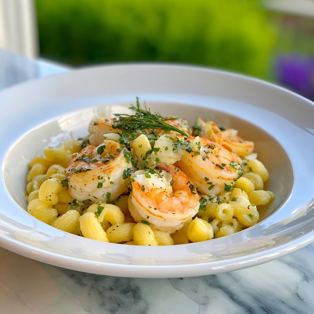 Shrimp Orzo in Lemon Garlic Sauce Recipe - Recipe Image