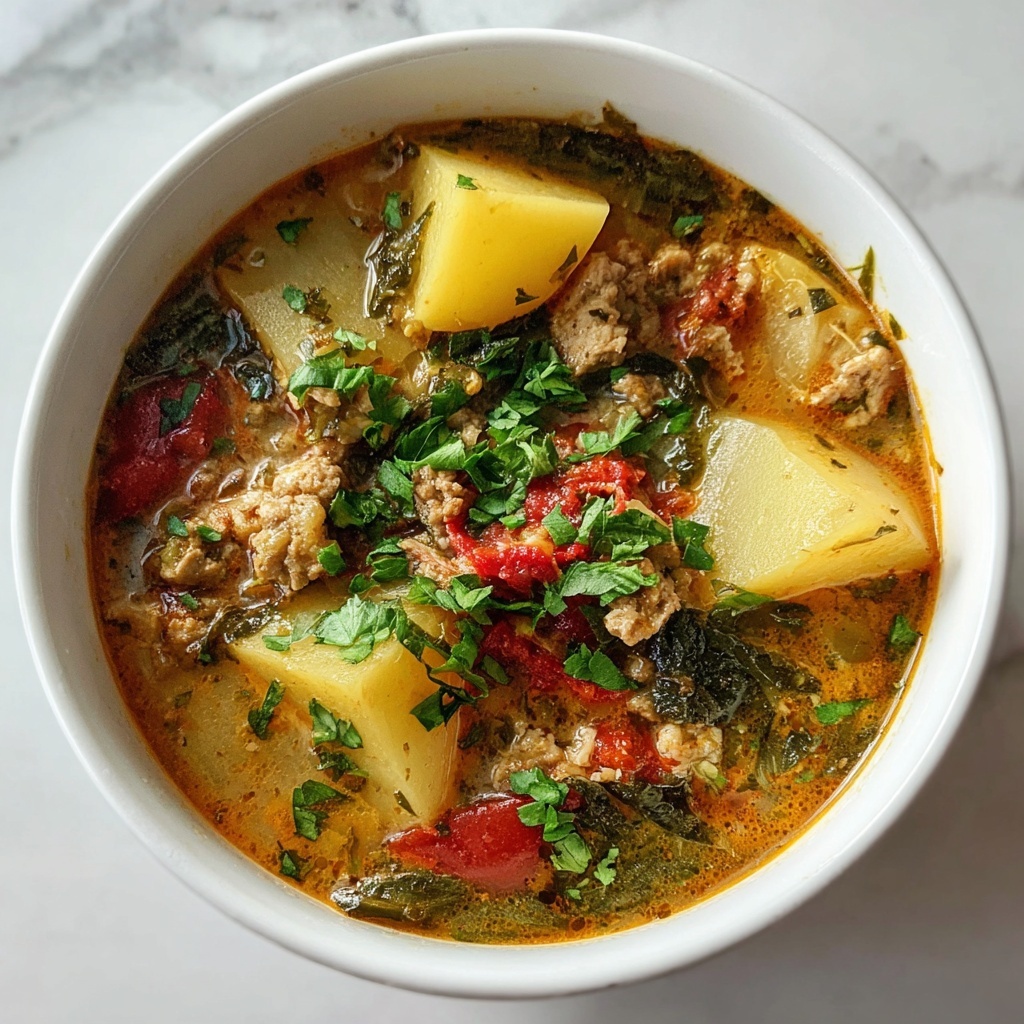 Hearty Italian Sausage Potato Chowder Recipe - Recipe Image