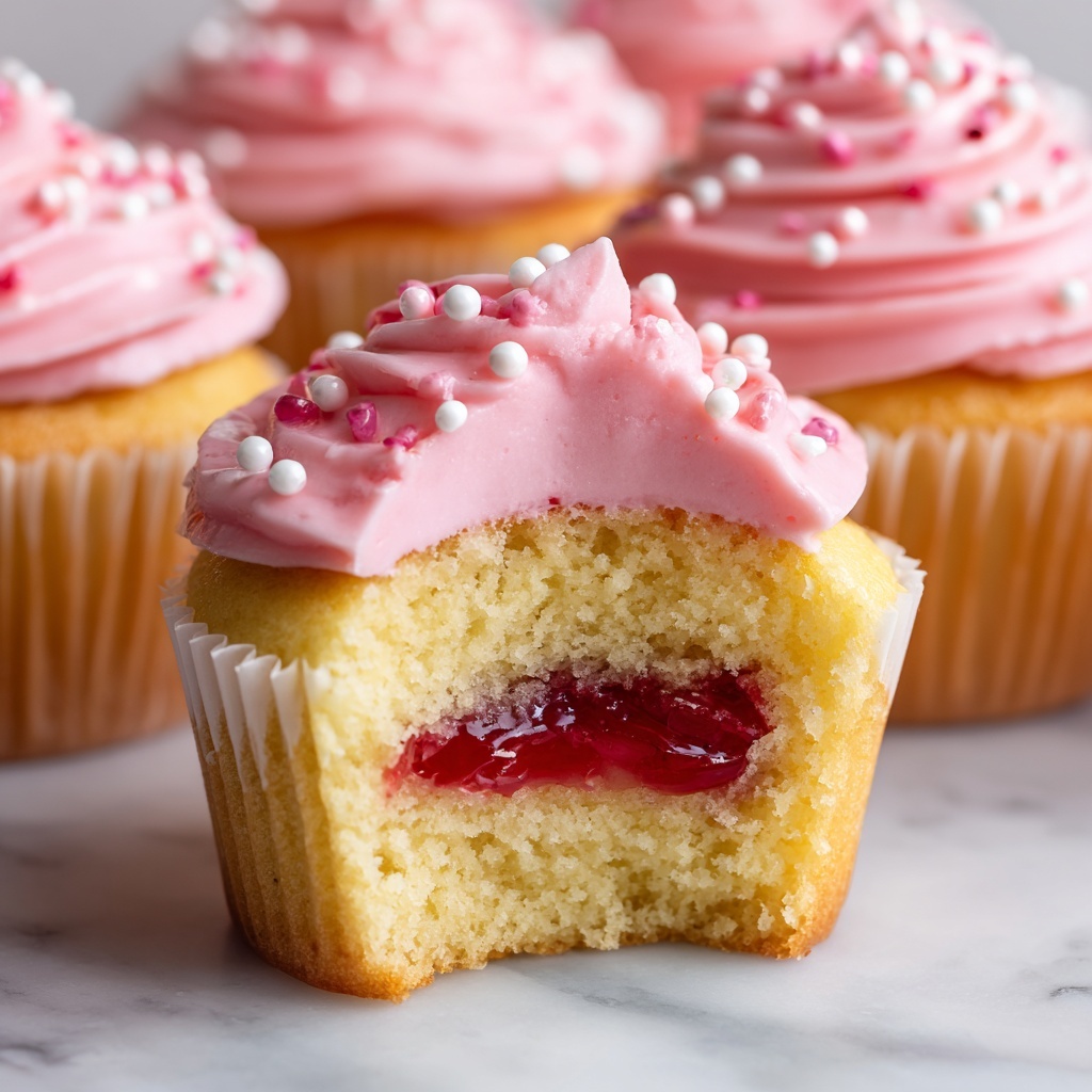 Rhubarb Honey Cupcakes with Rhubarb Buttercream and Filling Recipe - Recipe Image