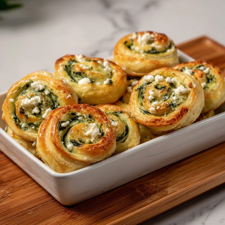 Spinach Feta Puff Pastry Pinwheels Recipe