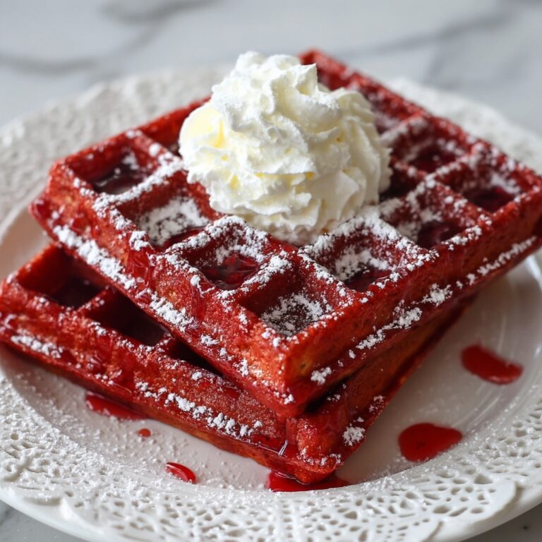 Red Velvet Waffles with Cream Cheese Frosting Recipe