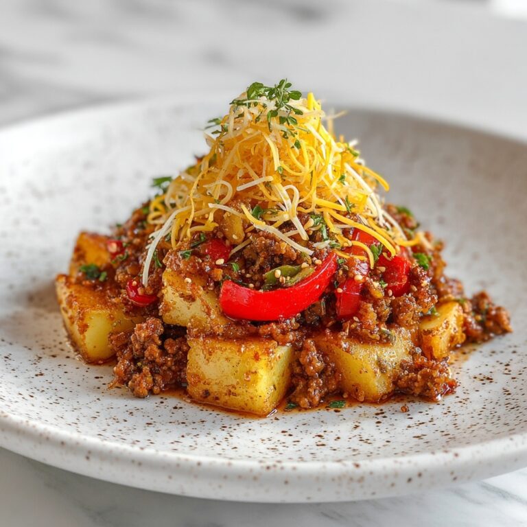 Loaded Breakfast Hash with Sausage, Ham, and Cheddar Recipe