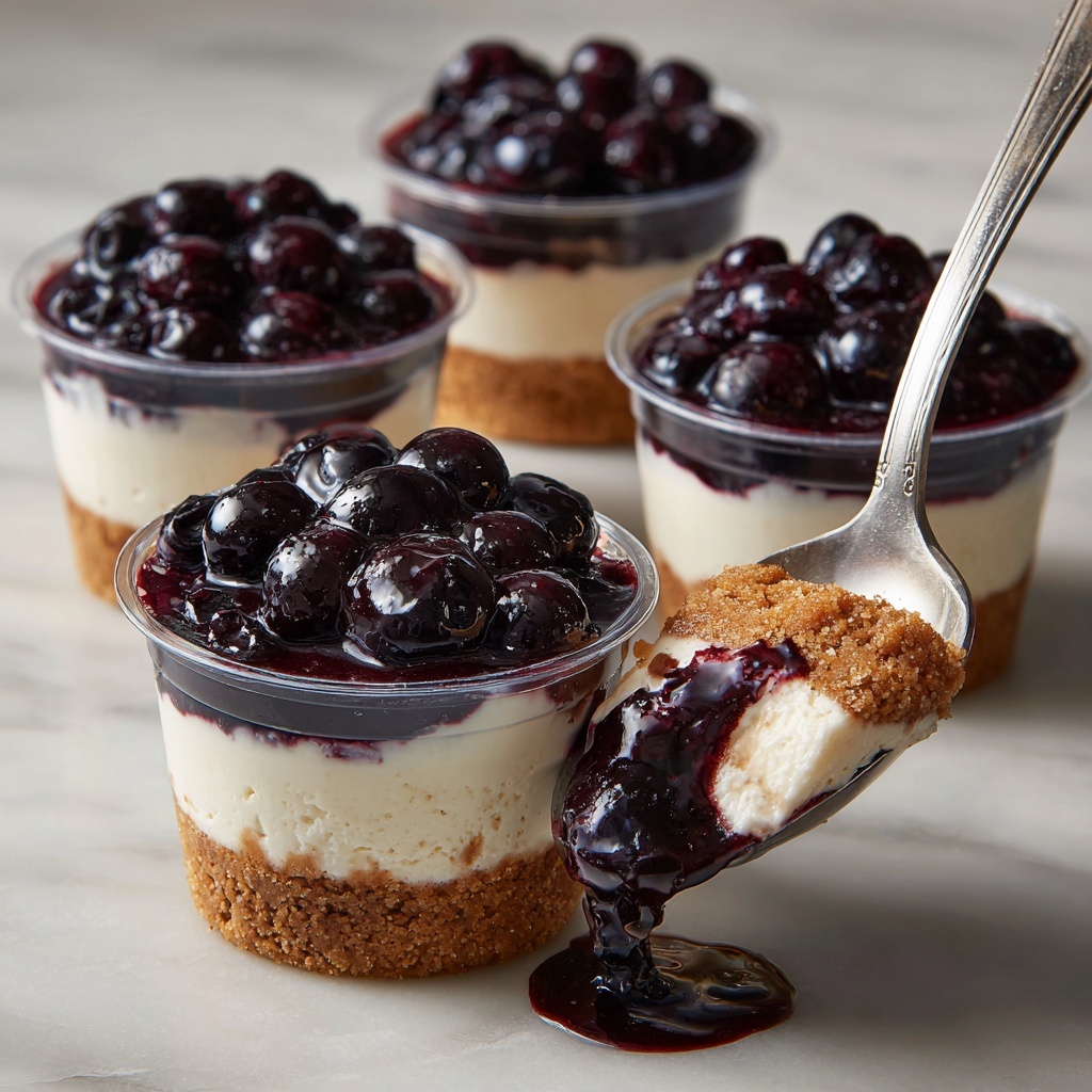 Juicy Mini Lemon Blueberry Cheesecakes Recipe - Recipe Image