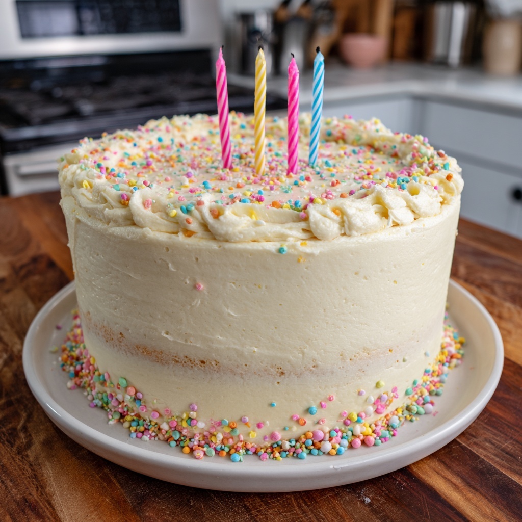 Simple Birthday Cake Recipe - Recipe Image