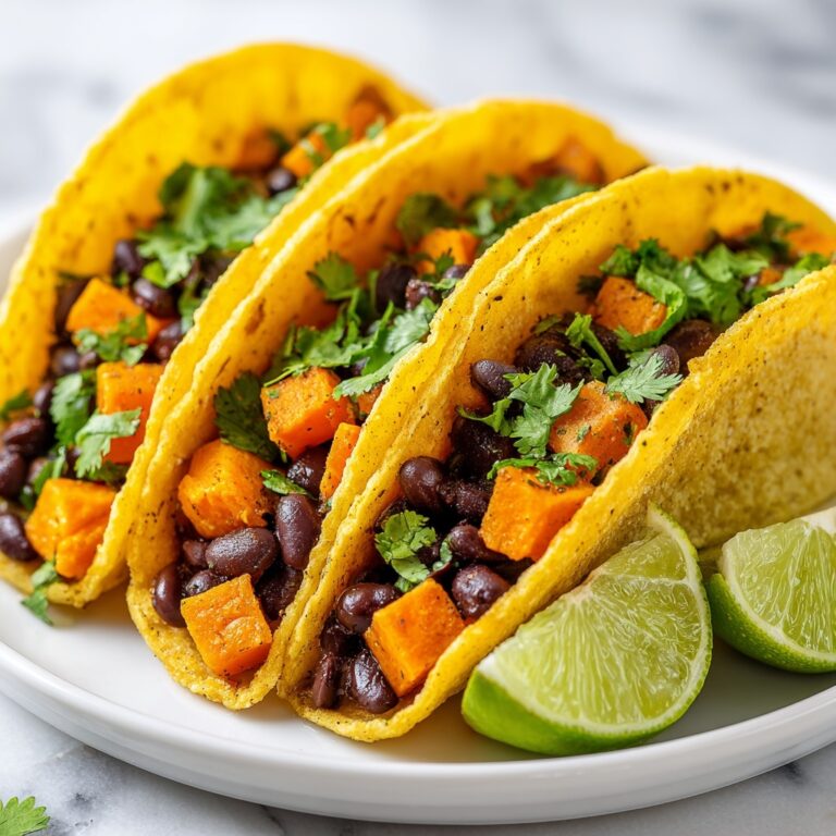 Sweet Potato Black Bean Tacos with Cilantro and Lime Recipe