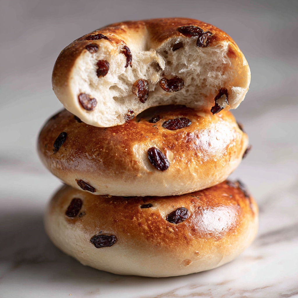 Homemade Cinnamon Raisin Bagels Recipe - Recipe Image