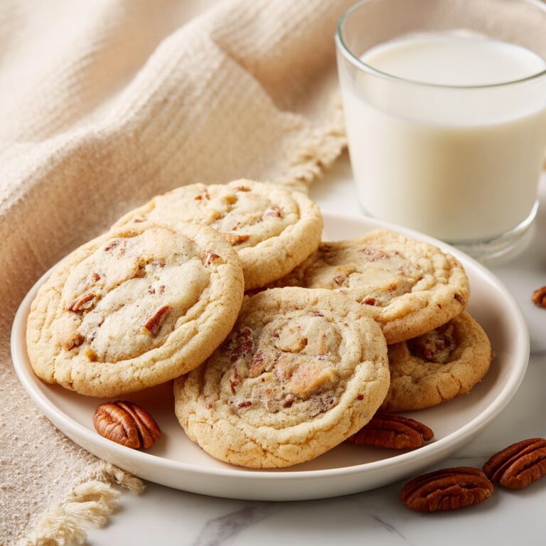 Soft Pecan Cookies with Toasted Pecans and Toffee Bits Recipe