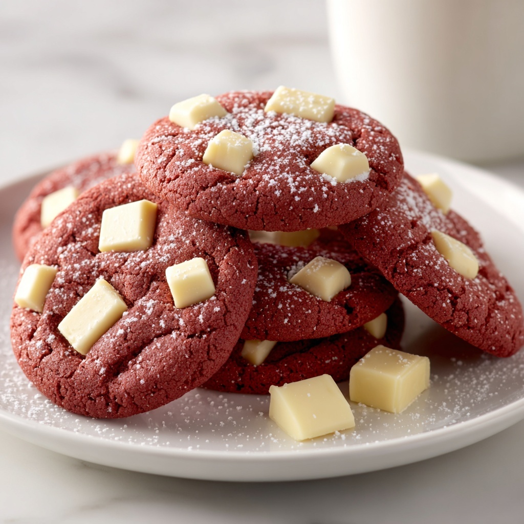 Red Velvet Cookies with White Chocolate Chunks Recipe - Recipe Image