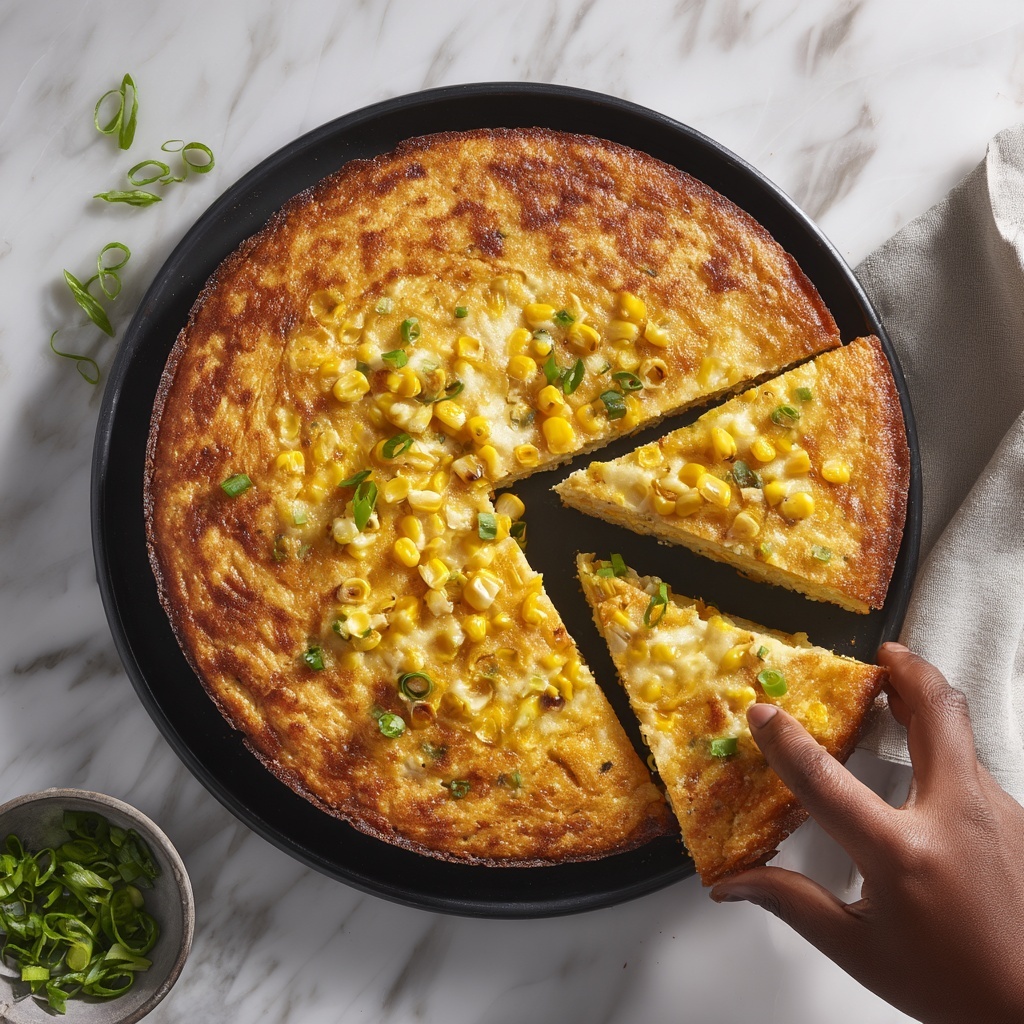 Cheesy Cream Cheese Corn Casserole Recipe - Recipe Image