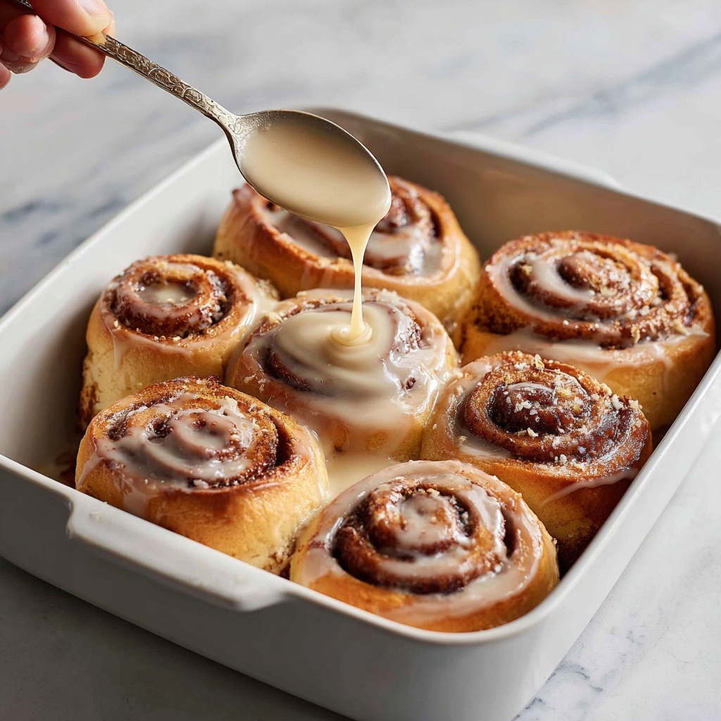Brown Butter Cinnamon Roll Icing (Without Cream Cheese) Recipe - Recipe Image