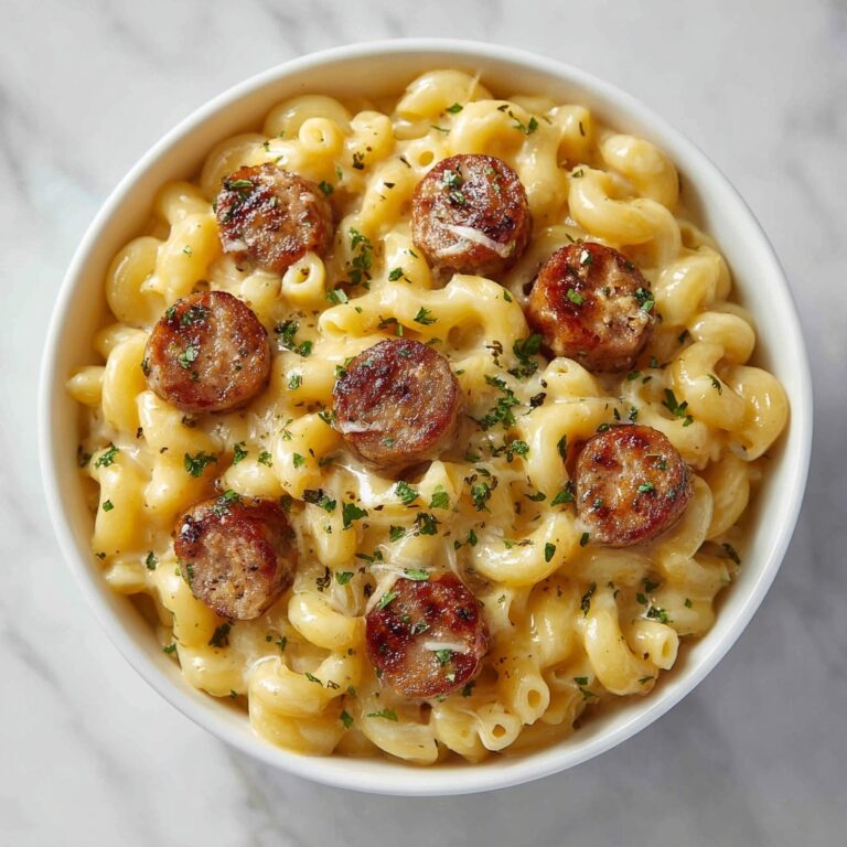 Garlic Butter Sausage Bites with Creamy Parmesan Pasta Recipe