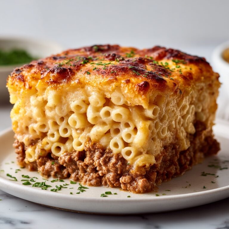 Creamy Baked Mac and Cheese with Cheddar, Mozzarella, and Parmesan Recipe