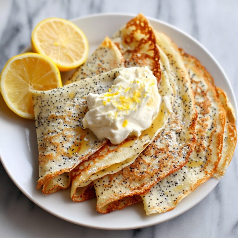 Low-Carb Poppyseed Lemon Crepes Recipe
