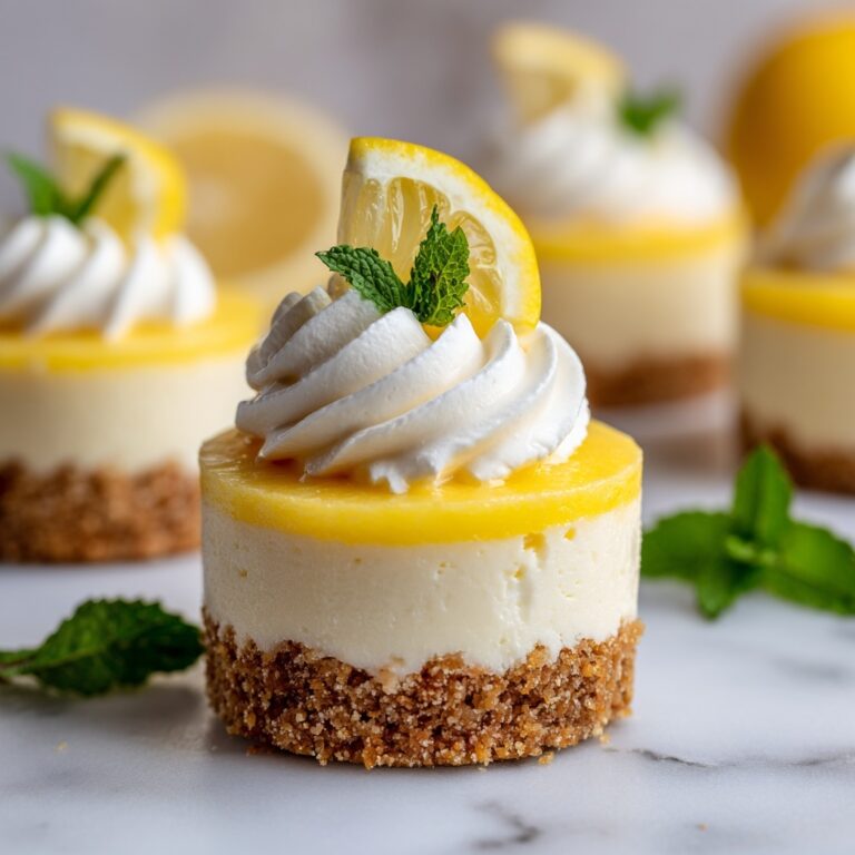 Zesty Mini Lemon Cheesecakes Recipe