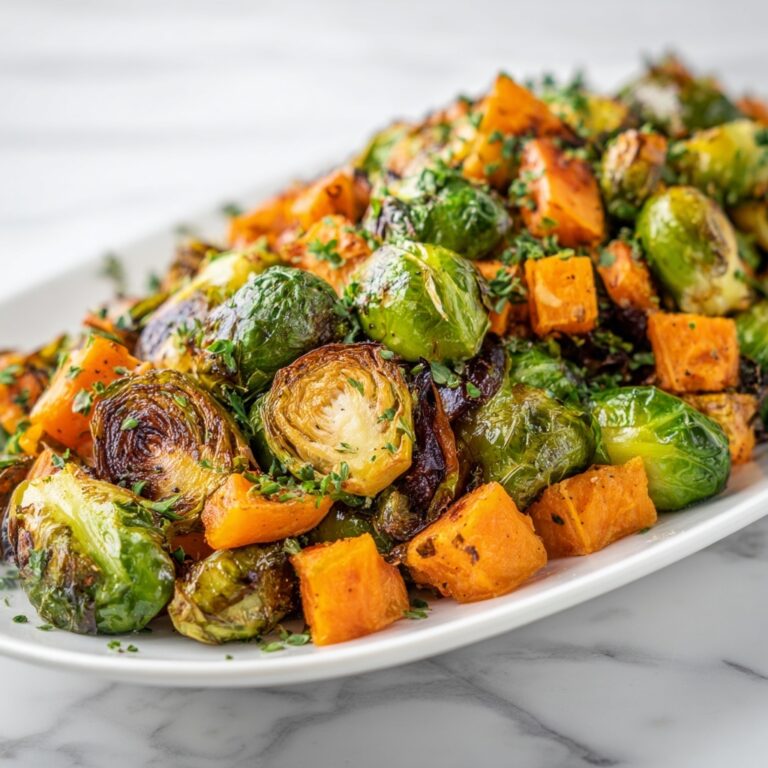 Roasted Brussels Sprouts and Sweet Potato Hash Recipe