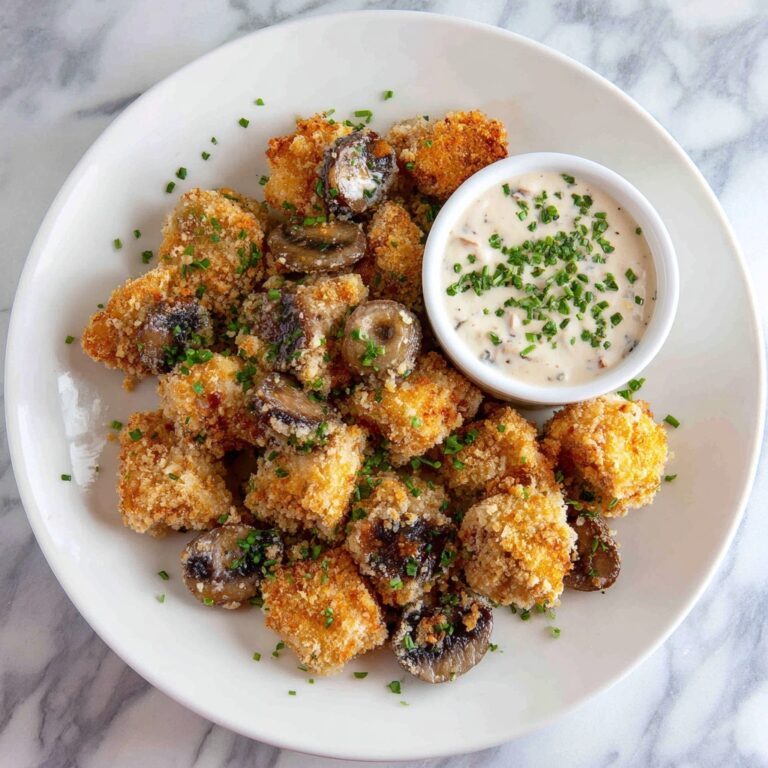 Crispy Fried Mushrooms with Cool Ranch Dip Recipe