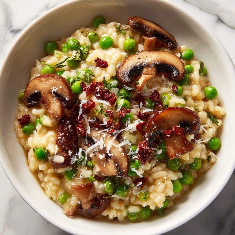 Mushroom and Pea Risotto Recipe