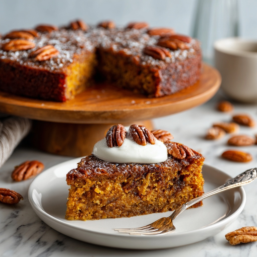 Flourless Maple Pecan Pumpkin Yogurt Cake Recipe - Recipe Image