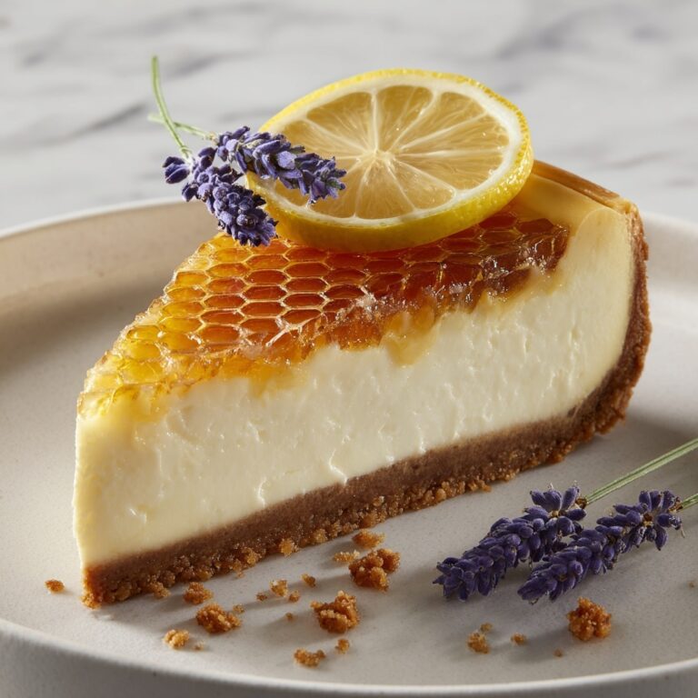 Lemon Lavender Cheesecake with Honeycomb Recipe