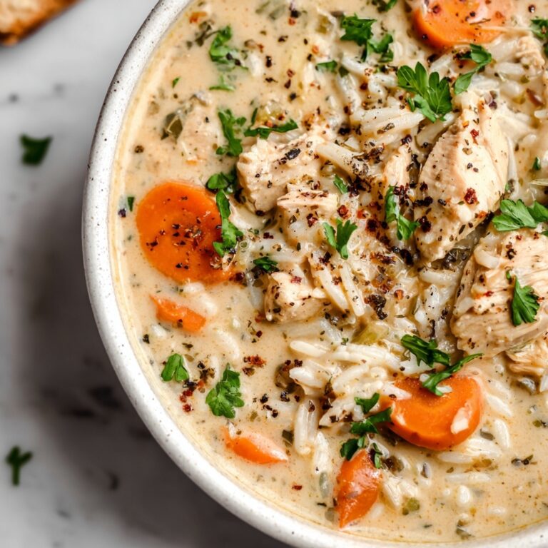 Hearty Creamy Chicken and Rice Soup Recipe